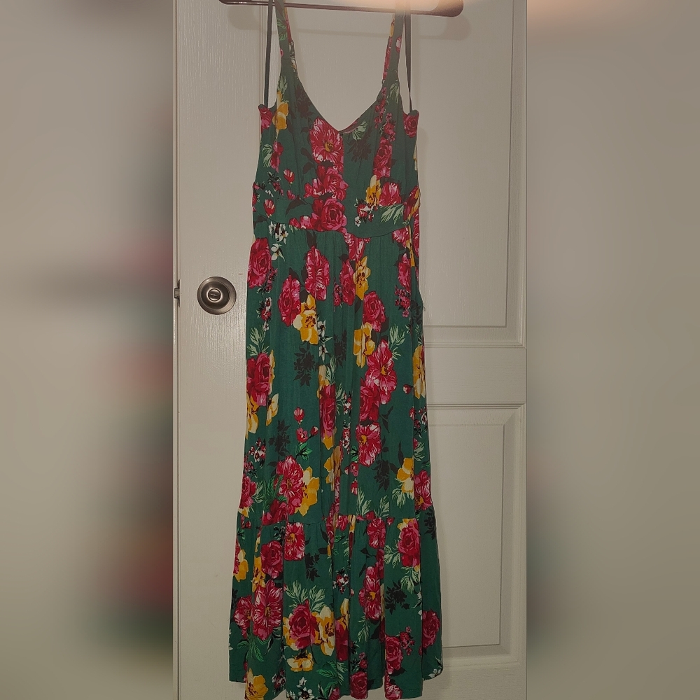 Floral Green Skirt